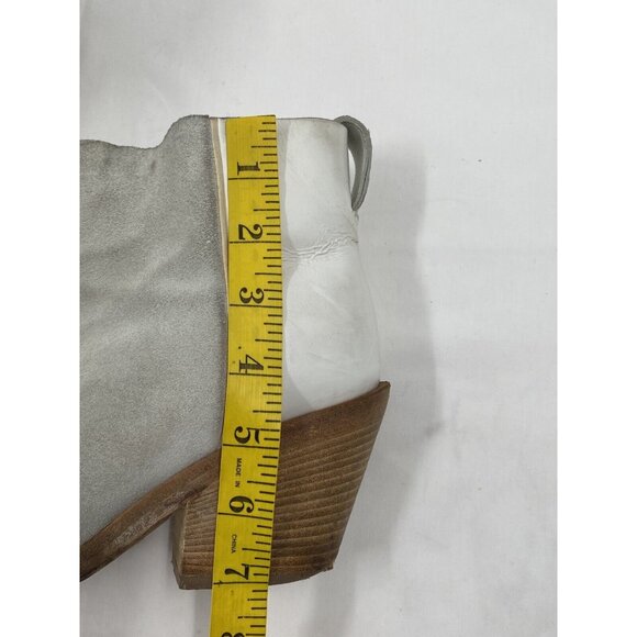 ACNE Studios Donna Brown Colorblock Leather Suede Western Ankle Boots Sz 37 - Picture 2 of 11